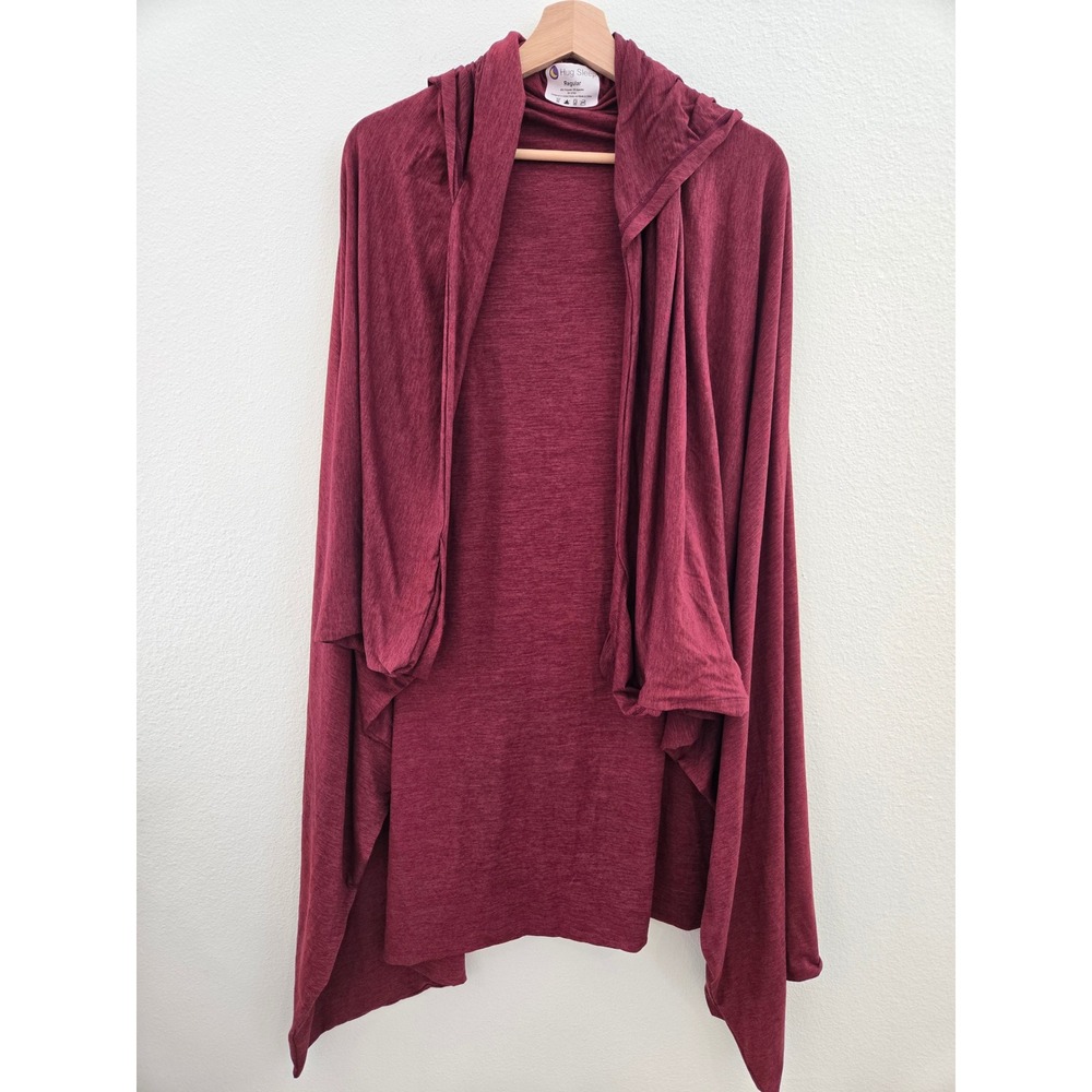 Hug Sleep Adult Hooded Sleep Pod Wrap Burgundy Heather Regular Unisex Blanket